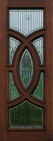 MAR 4 Lite Arched Clear Beveled Glass Double Doors